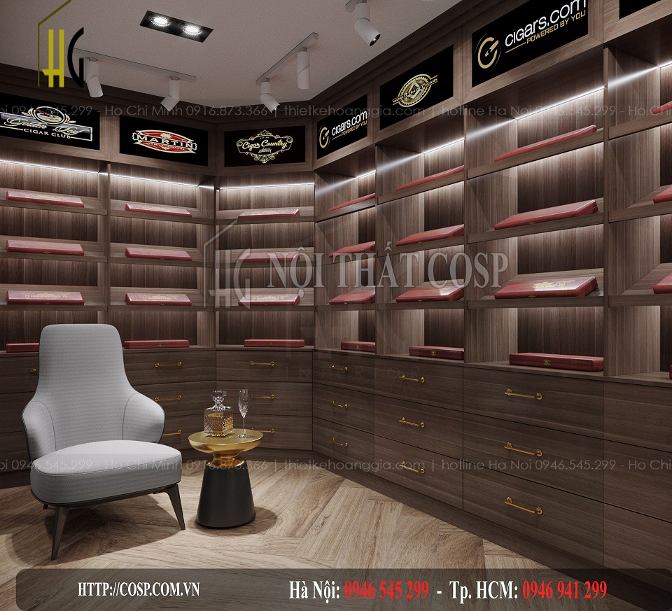 Thiết Kế Shop Cigar - Anh Minh